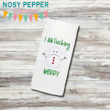 Load image into Gallery viewer, I Am F@cking Merry applique machine embroidery design (4 sizes included) DIGITAL DOWNLOAD