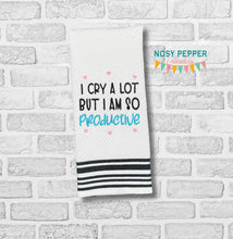 Load image into Gallery viewer, I Cry A Lot machine embroidery design (5 sizes included) DIGITAL DOWNLOAD