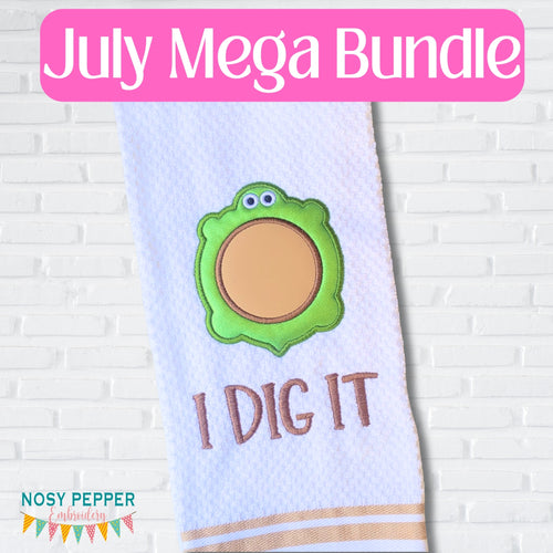 I Dig It applique machine embroidery design (5 sizes included) July 24 Mystery Bundle DIGITAL DOWNLOAD