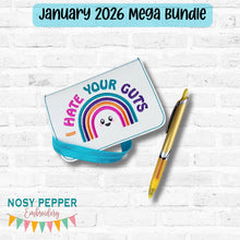 Load image into Gallery viewer, I Hate Your Guts notebook cover 2 sizes available machine embroidery design DIGITAL DOWNLOAD