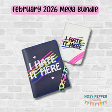 Load image into Gallery viewer, I Hate It Here notebook cover 2 sizes available machine embroidery design DIGITAL DOWNLOAD