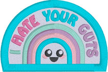 Load image into Gallery viewer, I Hate Your Guts patch machine embroidery design (2 sizes included) DIGITAL DOWNLOAD