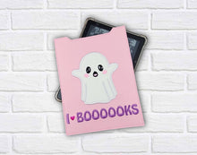 Load image into Gallery viewer, I Heart Boooooks reader sleeve (3 sizes included) machine embroidery design DIGITAL DOWNLOAD