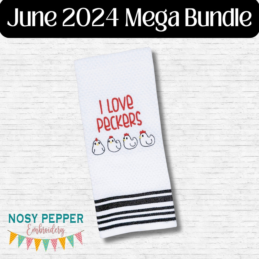 I Love Peckers machine embroidery design (5 sizes included) DIGITAL DOWNLOAD