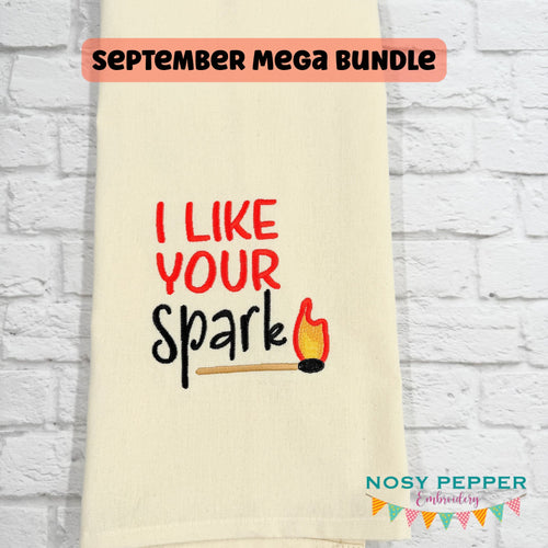 I Like Your Spark machine embroidery design (5 sizes included) DIGITAL DOWNLOAD