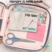 Load image into Gallery viewer, Stab Fabric Needle Minder machine embroidery design DIGITAL DOWNLOAD