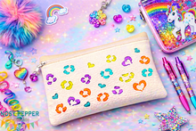 Load image into Gallery viewer, Leopard Rainbow ITH Bag embroidery design (5 sizes available) MB Feb '24 DIGITAL DOWNLOAD