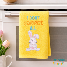 Load image into Gallery viewer, I Don't Carrot applique machine embroidery design (4 sizes included) DIGITAL DOWNLOAD