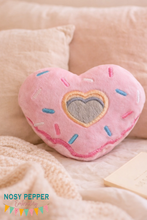Load image into Gallery viewer, Heart Donut stuffie (5 sizes included) —JAN 26 MB—machine embroidery design DIGITAL DOWNLOAD