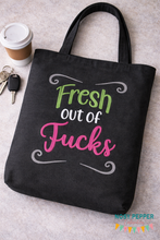 Load image into Gallery viewer, Fresh out of F%cks embroidery design (5 sizes included) machine embroidery design DIGITAL DOWNLOAD