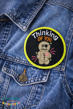 Load image into Gallery viewer, Thinking of you patch machine embroidery design DIGITAL DOWNLOAD