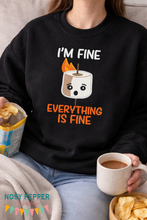 Load image into Gallery viewer, I'm Fine appliqué machine embroidery design (4 sizes included) —DEC 25 MB—DIGITAL DOWNLOAD
