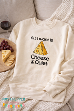 Load image into Gallery viewer, Cheese and Quiet sketchy machine embroidery design (4 sizes included)—SEPT 25 MB—DIGITAL DOWNLOAD