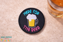 Load image into Gallery viewer, Here For The Beer patch (2 sizes included) machine embroidery design —JAN 26 MB—DIGITAL DOWNLOAD