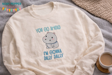 Load image into Gallery viewer, Dilly Dally Sketchy machine embroidery design (4 sizes included) —FEB 26 MB—DIGITAL DOWNLOAD