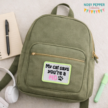 Load image into Gallery viewer, My Cat Says patch (2 sizes included) —DEC 25 MB—machine embroidery design DIGITAL DOWNLOAD