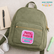 Load image into Gallery viewer, Petty Pretty patch (2 sizes included) —JAN 26 MB—machine embroidery design DIGITAL DOWNLOAD