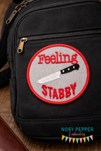 Load image into Gallery viewer, Feeling Stabby Patch 4x4 machine embroidery design DIGITAL DOWNLOAD