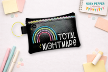 Load image into Gallery viewer, Total Nightmare ITH Bag (5 sizes available) —JAN 26 MB—machine embroidery design DIGITAL DOWNLOAD