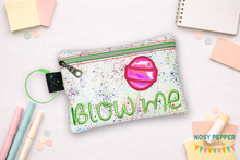 Load image into Gallery viewer, Blow Me applique ITH Bag (4 sizes available) machine embroidery design DIGITAL DOWNLOAD
