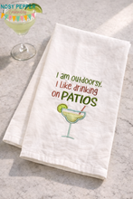 Load image into Gallery viewer, I'm outdoorsy. I like drinking on patios margarita applique version (4 sizes included) machine embroidery design DIGITAL DOWNLOAD