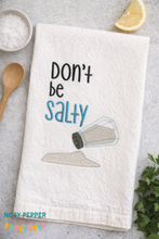 Load image into Gallery viewer, Don't be Salty Sketchy machine embroidery design (4 sizes included) DIGITAL DOWNLOAD