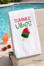 Load image into Gallery viewer, Summer Vibes Popsicle Applique machine embroidery design (5 sizes included) DIGITAL DOWNLOAD
