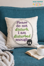 Load image into Gallery viewer, Please do not disturb machine embroidery design (4 sizes included) DIGITAL DOWNLOAD