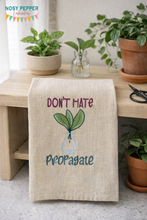 Load image into Gallery viewer, Don't Hate Propagate embroidery design (5 sizes included) DIGITAL DOWNLOAD