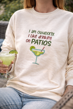 Load image into Gallery viewer, I'm outdoorsy. I like drinking on patios margarita applique version (4 sizes included) machine embroidery design DIGITAL DOWNLOAD