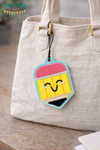 Load image into Gallery viewer, Chubby Pencil applique bookmark/ornament/bag tag machine embroidery design DIGITAL DOWNLOAD