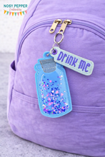 Load image into Gallery viewer, Mini Jar &amp; charm shaker bookmark/bag tag/ornament machine embroidery file DIGITAL DOWNLOAD