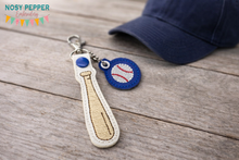 Load image into Gallery viewer, Baseball sketchy snap tab and charm set (single &amp; Multi files included) machine embroidery design DIGITAL DOWNLOAD