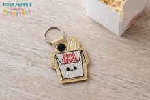 Load image into Gallery viewer, Send Noods 4x4 snap tab machine embroidery design DIGITAL DOWNLOAD