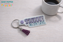 Load image into Gallery viewer, Shhhhh! No ones cares sketchy snap tab (single &amp; multi files included) machine embroidery design DIGITAL DOWNLOAD