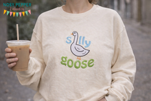 Load image into Gallery viewer, Silly Goose machine embroidery design (5 sizes included) DIGITAL DOWNLOAD