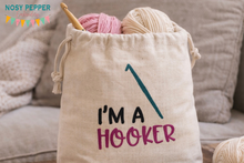 Load image into Gallery viewer, I'm a hooker machine embroidery design (5 sizes included) DIGITAL DOWNLOAD