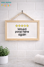 Load image into Gallery viewer, Would Poop Here machine embroidery design (5 sizes included) DIGITAL DOWNLOAD