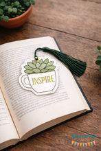 Load image into Gallery viewer, Inspire Bookmark/bag tag/ornament 4x4 machine embroidery design DIGITAL DOWNLOAD