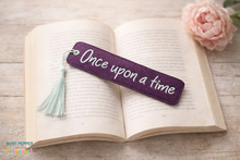 Load image into Gallery viewer, Once Upon A Time 5x7 bookmark —OCT 25 MB—machine embroidery design DIGITAL DOWNLOAD