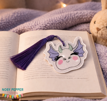 Load image into Gallery viewer, Dragon Head Sketchy Bookmark/bag tag/ornament 4x4 machine embroidery design DIGITAL DOWNLOAD