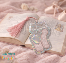 Load image into Gallery viewer, Ballet appliqué bookmark/bag tag/ornament machine embroidery design DIGITAL DOWNLOAD
