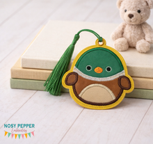 Load image into Gallery viewer, Mallard Squishy Applique bookmark/bag tag/ornament machine embroidery file DIGITAL DOWNLOAD