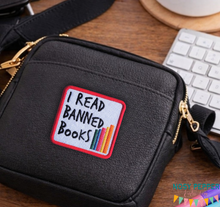 Load image into Gallery viewer, I Read Banned Books patch machine embroidery design (2 sizes included) DIGITAL DOWNLOAD