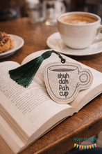 Load image into Gallery viewer, Shuh da fah cup Bookmark/bag tag/ornament 4x4 machine embroidery design DIGITAL DOWNLOAD
