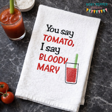Load image into Gallery viewer, You say tomato, I say bloody mary machine embroidery design (4 sizes included) DIGITAL DOWNLOAD