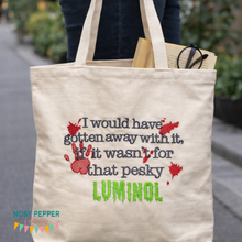 Load image into Gallery viewer, That Pesky Luminol machine embroidery design 4 sizes included DIGITAL DOWNLOAD