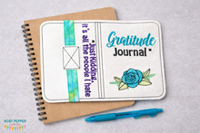 Load image into Gallery viewer, Gratitude List notebook cover (2 sizes available) machine embroidery design DIGITAL DOWNLOAD