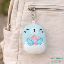 Load image into Gallery viewer, Walrus mini stuffie —JULY 25 MB—machine embroidery design DIGITAL DOWNLOAD