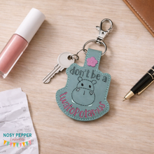 Load image into Gallery viewer, Twatopotamus Snap Tab single and multi file included machine embroidery design DIGITAL DOWNLOAD